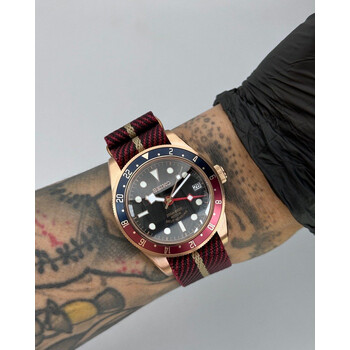 Custom Seiko Mod • Pepsi Rose Gold BB58 GMT on Nato Strap • 39mm